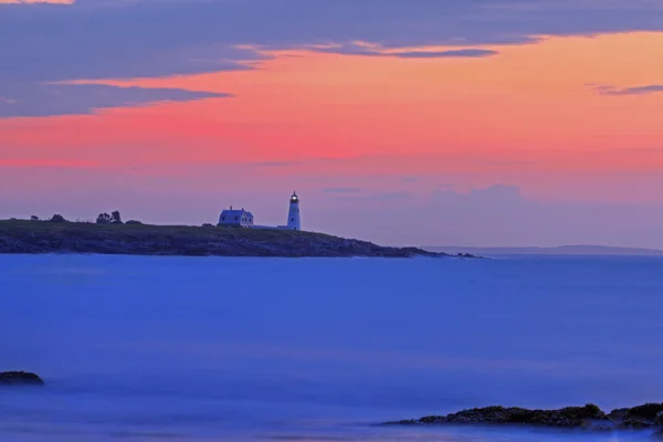 Trä island lighthouse sunrise 52 — Stockfoto