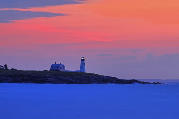 Houten eiland vuurtoren zonsopgang 55 — Stockfoto