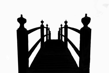 footwalk bridge içinde siluet