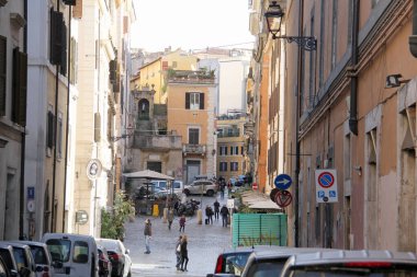 Street views of alleys and roads in Rome from different parts of the city