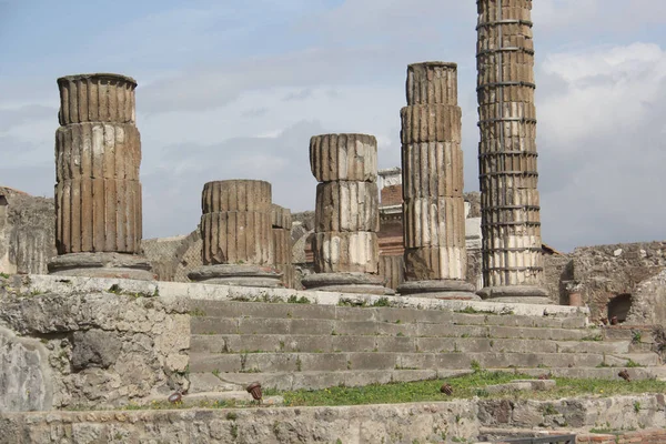 Various ruin sites in the city of Rome with historical backgrounds