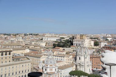 View of the city of Rome rooftops from different angels