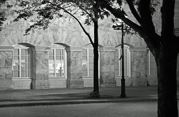 Vue Sur Rue Vieux Montréal Canada Nuit — Photo