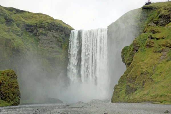 Cascata Trovata Sulla Costa Islandese Autunno — Foto Stock