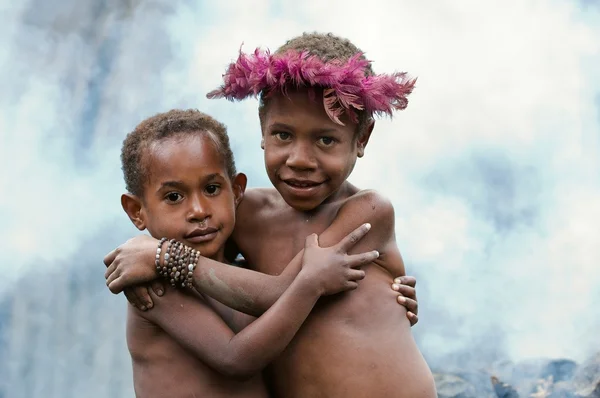 Dani tribe çocukların. — Stok fotoğraf