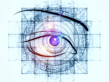 Abstract technology eye clipart