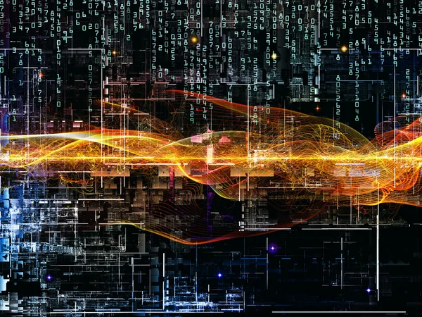 Weg des digitalen Netzwerks — Stockfoto