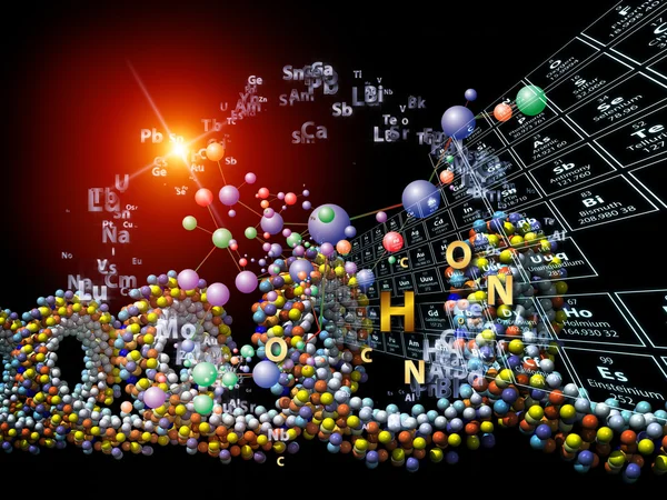 Propagación de elementos químicos — Foto de Stock