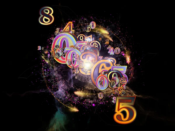 Unfolding of Numbers — Stock Photo, Image