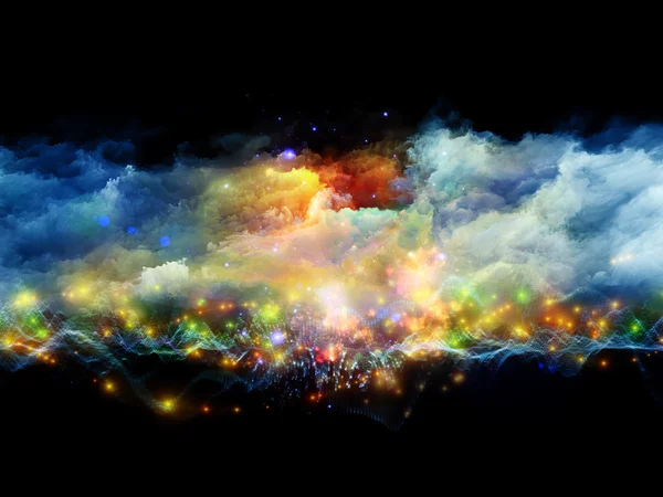 Abstrakt moln och lampor — Stockfoto
