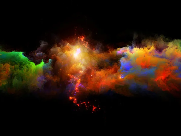 Colorful three dimensional fractal clouds — Stock Photo, Image