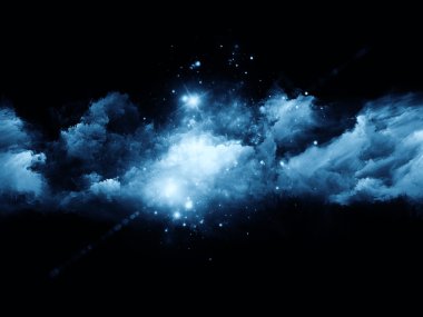 soyut bulutlar ve ışıklar