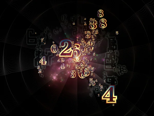 Number Particles — Stock Photo, Image