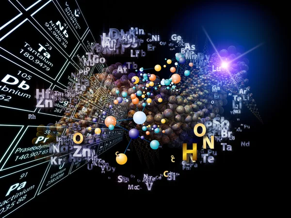 Kleurrijke chemische elementen — Stockfoto