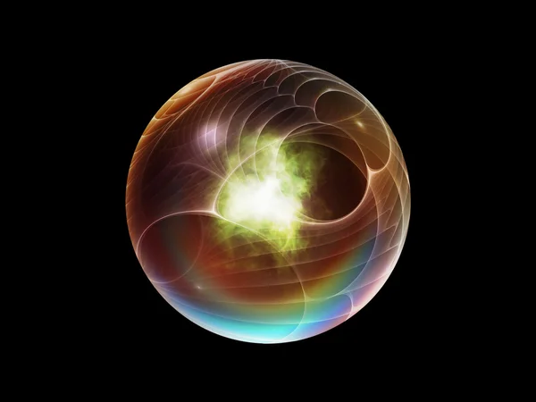 Virtual Fractal Sphere — Stock Photo, Image