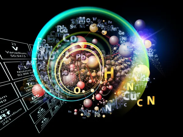 Verspreiding van chemische elementen — Stockfoto