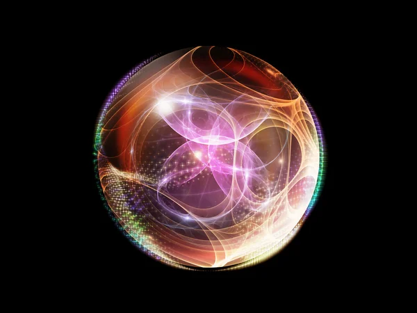 Визуализация фрактальной сферы — стоковое фото