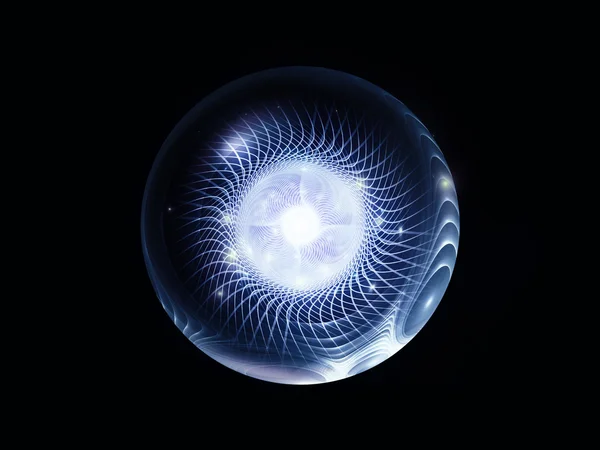 Красочная фрактальная сфера — стоковое фото