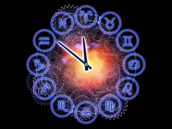 Horoscope clock — Stock Photo, Image