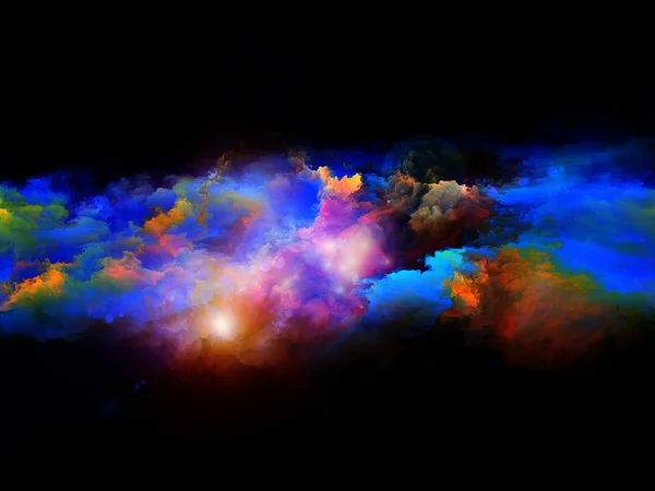 Nubes fractales tridimensionales coloridas — Foto de Stock