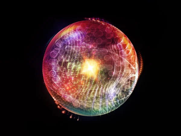 Işıklar in fractal Küre — Stok fotoğraf