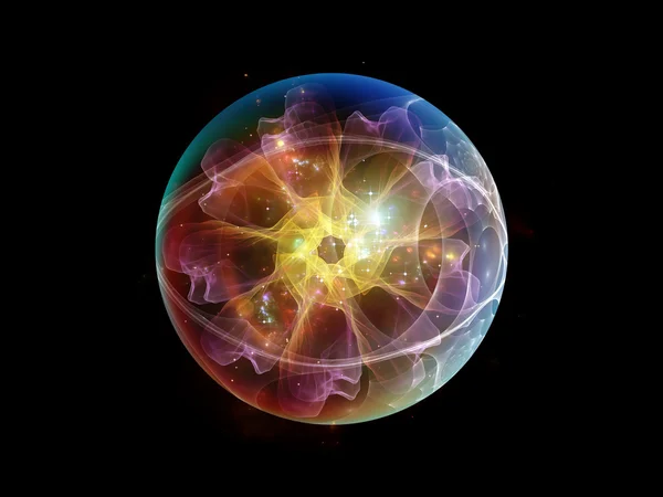 Фрактальная структура сферы — стоковое фото