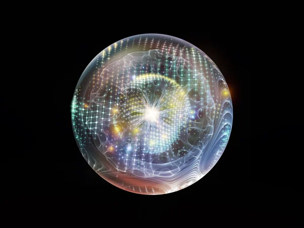 虚拟分形球体 — 图库照片