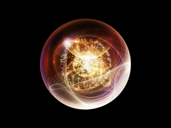 分形球体的可视化 — 图库照片