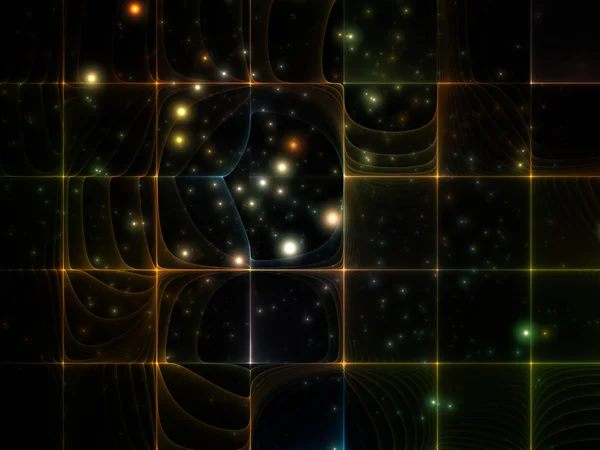 Virtual Fractal Grid — Stock Photo, Image