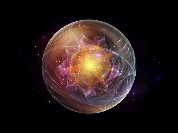 Фрактальная структура сферы — стоковое фото