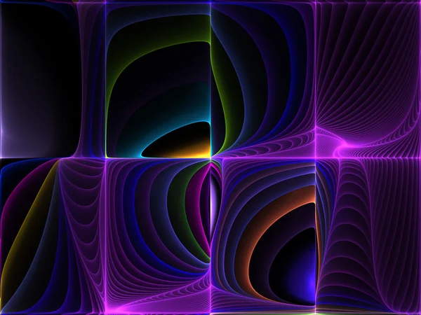 Rejilla fractal virtual — Foto de Stock