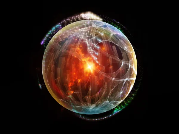 Виртуальная фрактальная сфера — стоковое фото