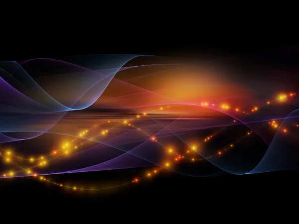 Glühen fraktaler Wellen — Stockfoto