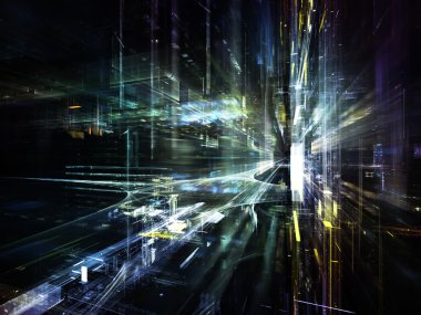 Işıklar kentsel soyutlama