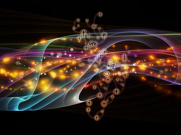 Geschwindigkeit des dynamischen Netzwerks — Stockfoto