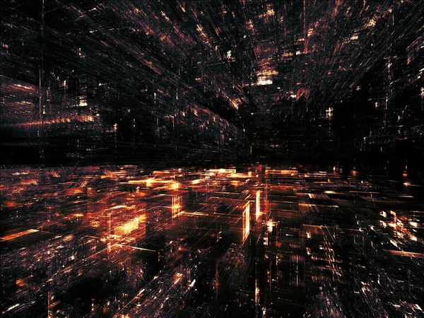 Voorschot van fractal metropool — Stockfoto