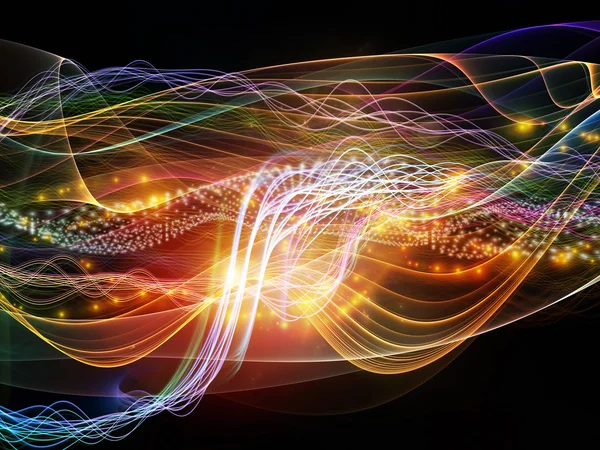 Lights of Dynamic Waves — Stock Photo, Image