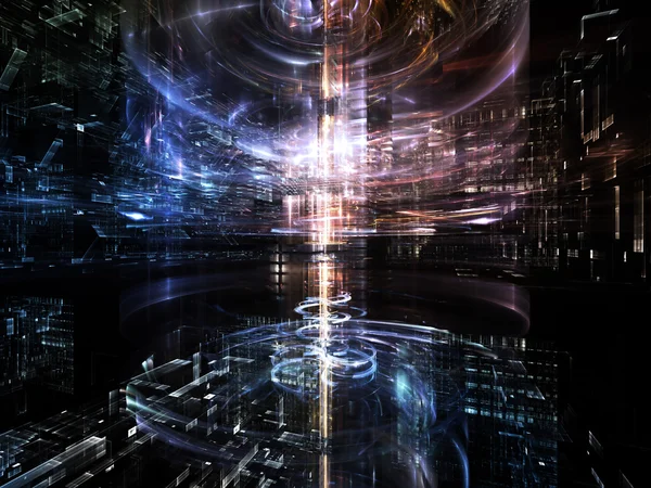 Advance of Fractal Metropolis — Stock Photo, Image