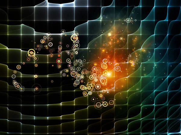 Griglia di particelle metaforica — Foto Stock