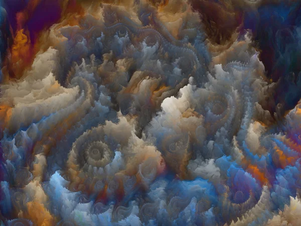 Innerlijk leven van fractal turbulentie — Stockfoto