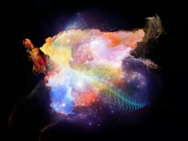 カラフルなデザインの星雲 — ストック写真