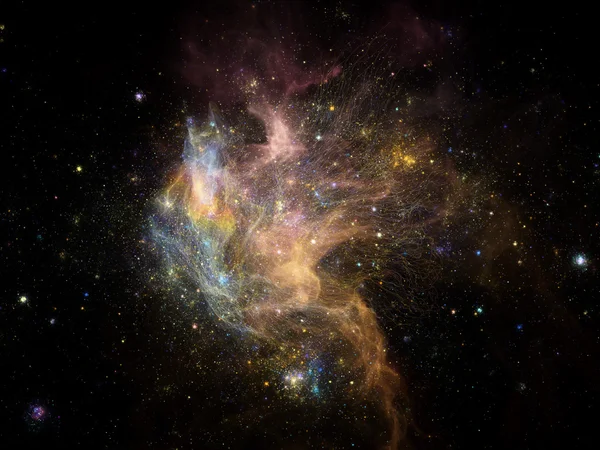 内在的分形星云的生命力 — 图库照片