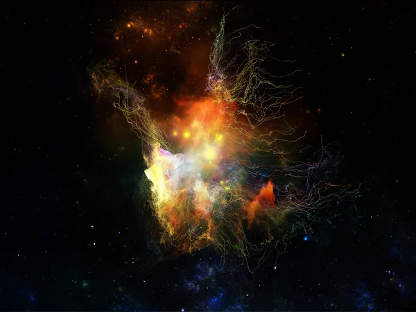 Nebulosas Fractais Virtuais — Fotografia de Stock