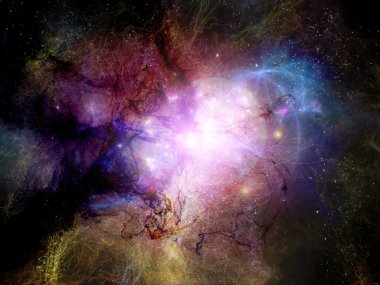 gerçeklik in fractal bulutsular dizini