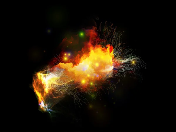Lichten van fractal kwal — Stockfoto