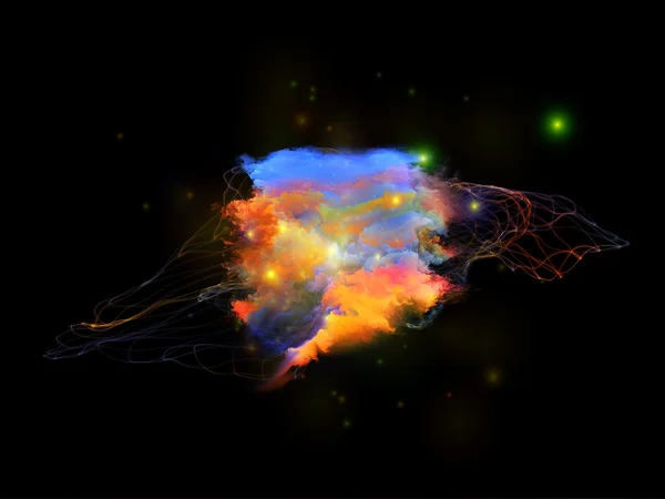 Światła fraktal Jellyfish — Zdjęcie stockowe