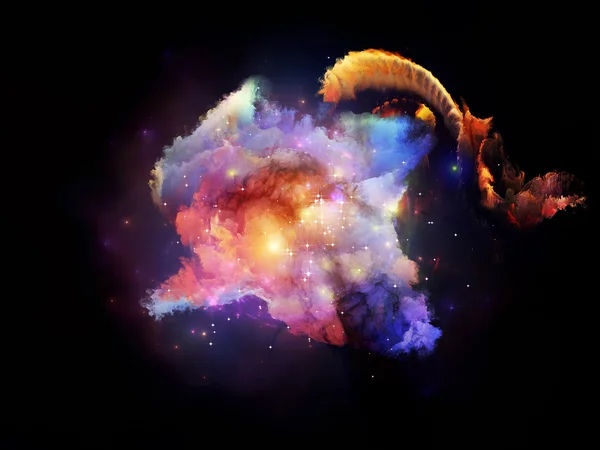カラフルなデザインの星雲 — ストック写真