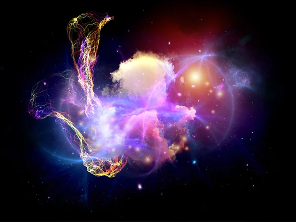 Unfolding of Fractal Nebulae — Stock Photo, Image