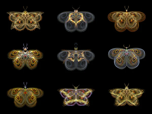 Wirtualne fraktal motyle — Zdjęcie stockowe