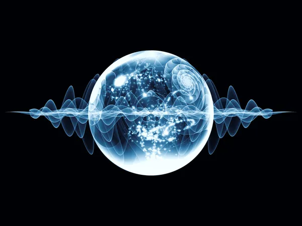 Концептуальні хвиля частинок — стокове фото